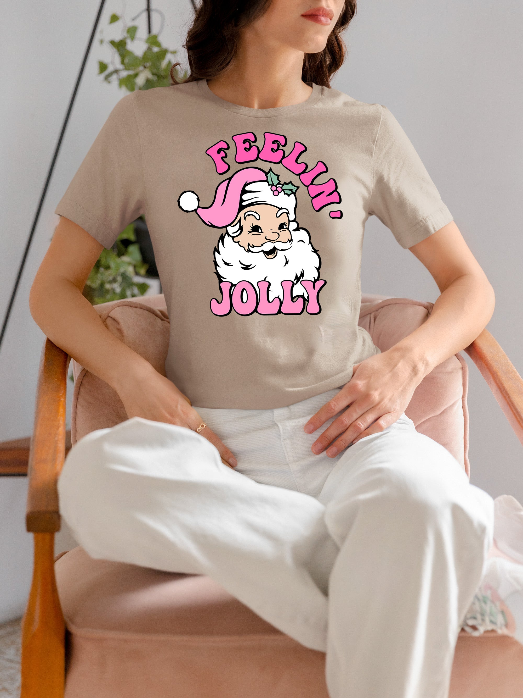 Feelin Jolly Christmas Theme for Festive Lovers - Cozy Seasonal Gift Idea T-Shirt