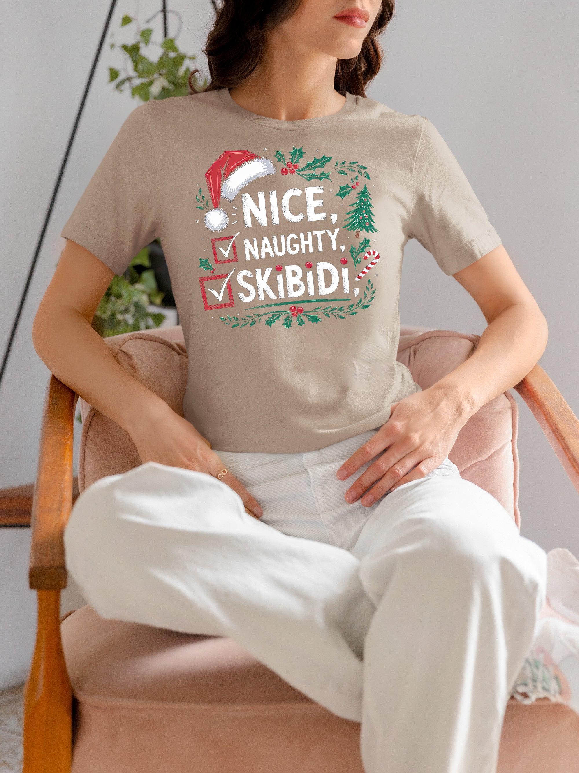 Christmas Naughty or Nice Keepsake | Festive Holiday Charm for Season’s Cheer, Skibidi Inspired Fun Gift Idea T-Shirt