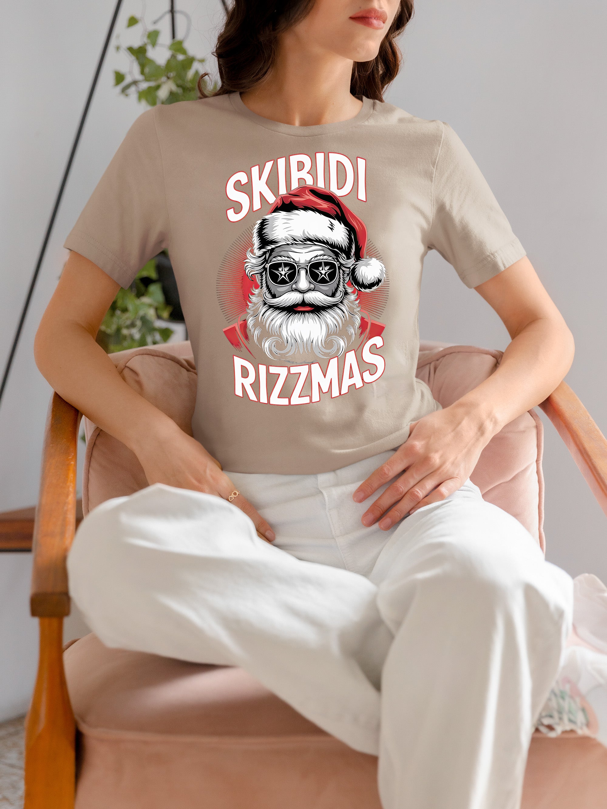 Skibidi Rizzmass Grovey Santa Christmas Spirit Gift Idea for Pop Culture Fans T-Shirt