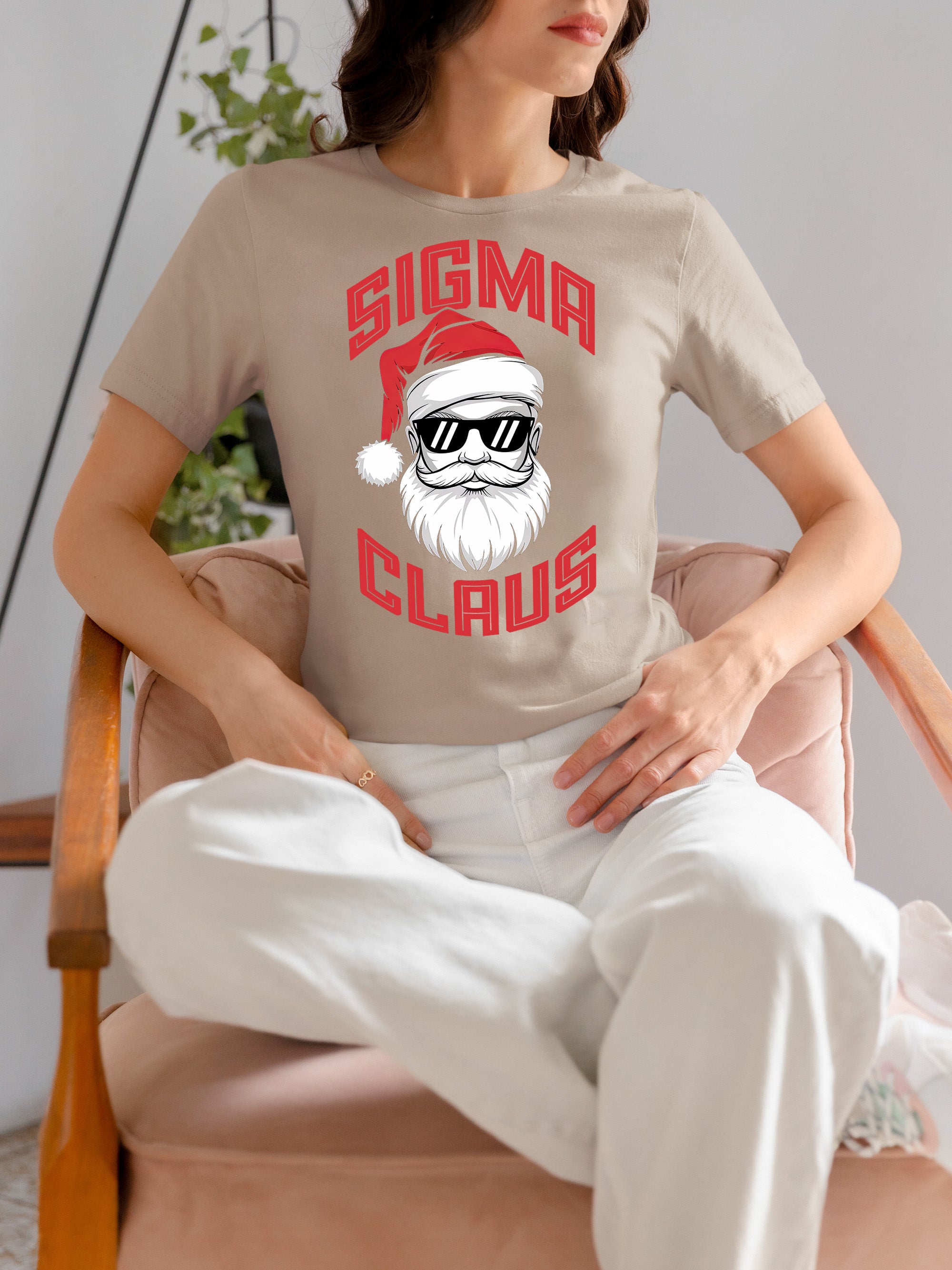 Sigma Claus Christmas Santa Illustration - Festive Holiday Artwork for Seasonal Cheer T-Shirt