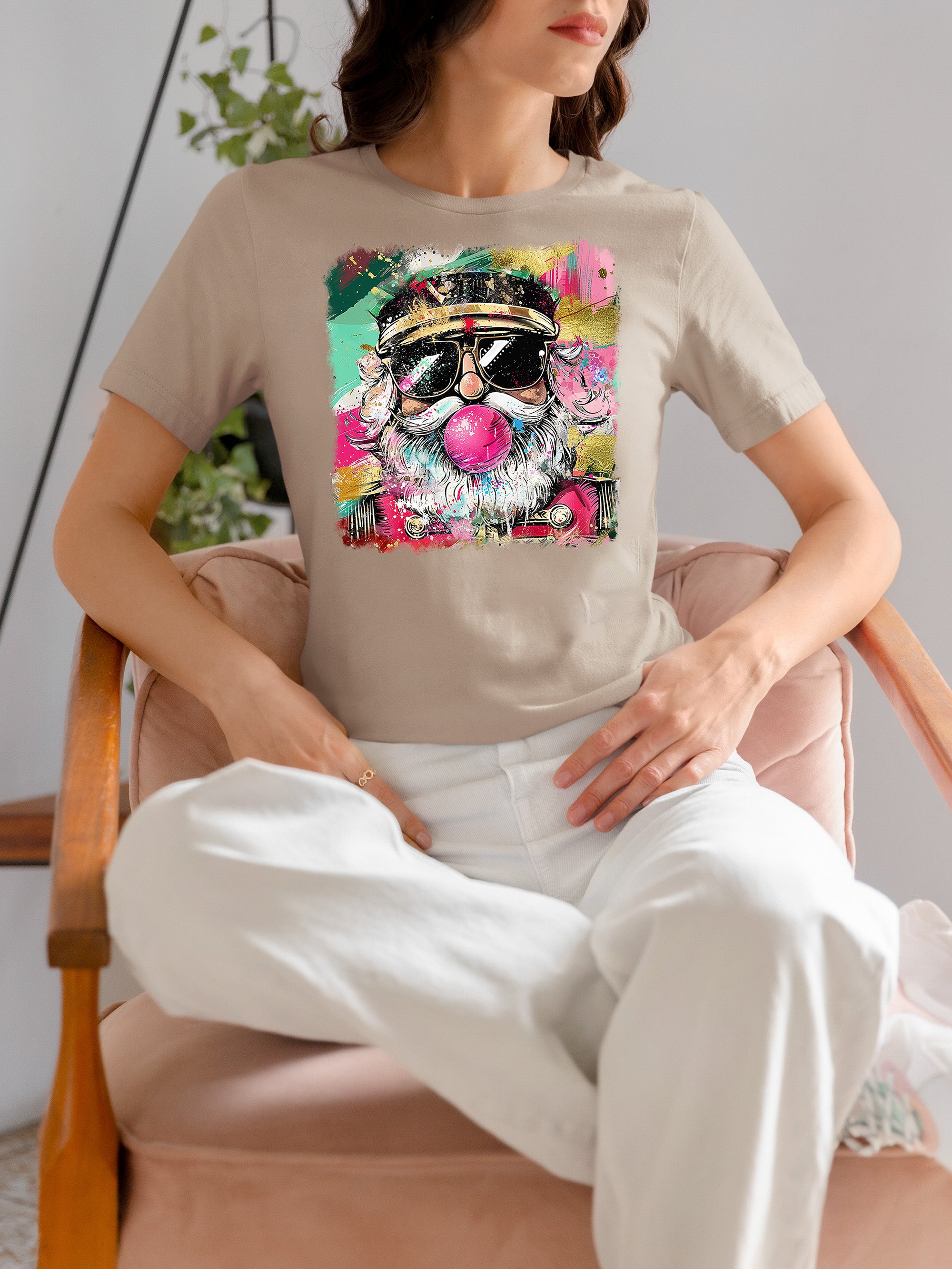 Santa Bubblegum Christmas Collectible - Holiday Gift for Santa Lovers, Festive Seasonal Item T-Shirt
