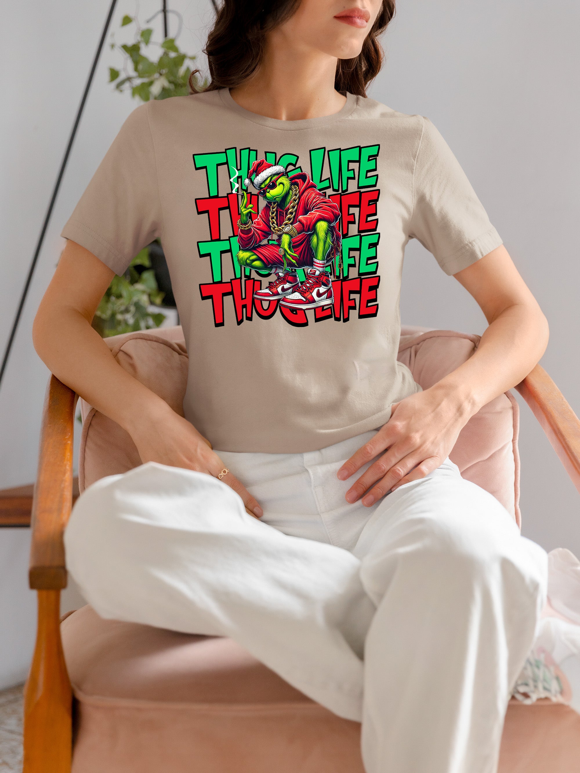 Christmas Thug Life x3 Graphic Artwork – Festive Holiday Humor for the Season T-Shirt