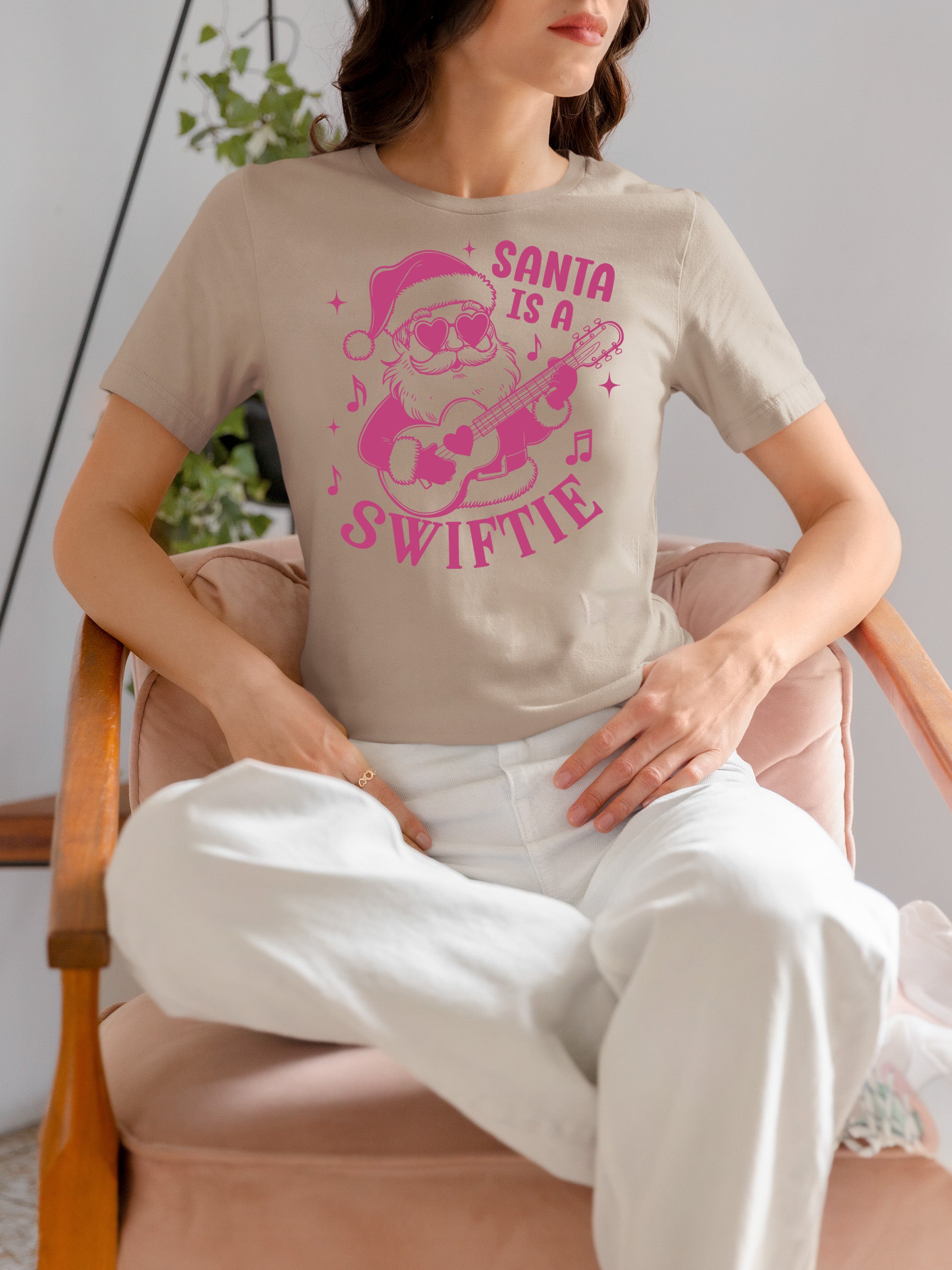 Santa is a Swiftie Christmas Gift Idea for Music Lovers - Festive Santa Theme, Holiday Joy T-Shirt