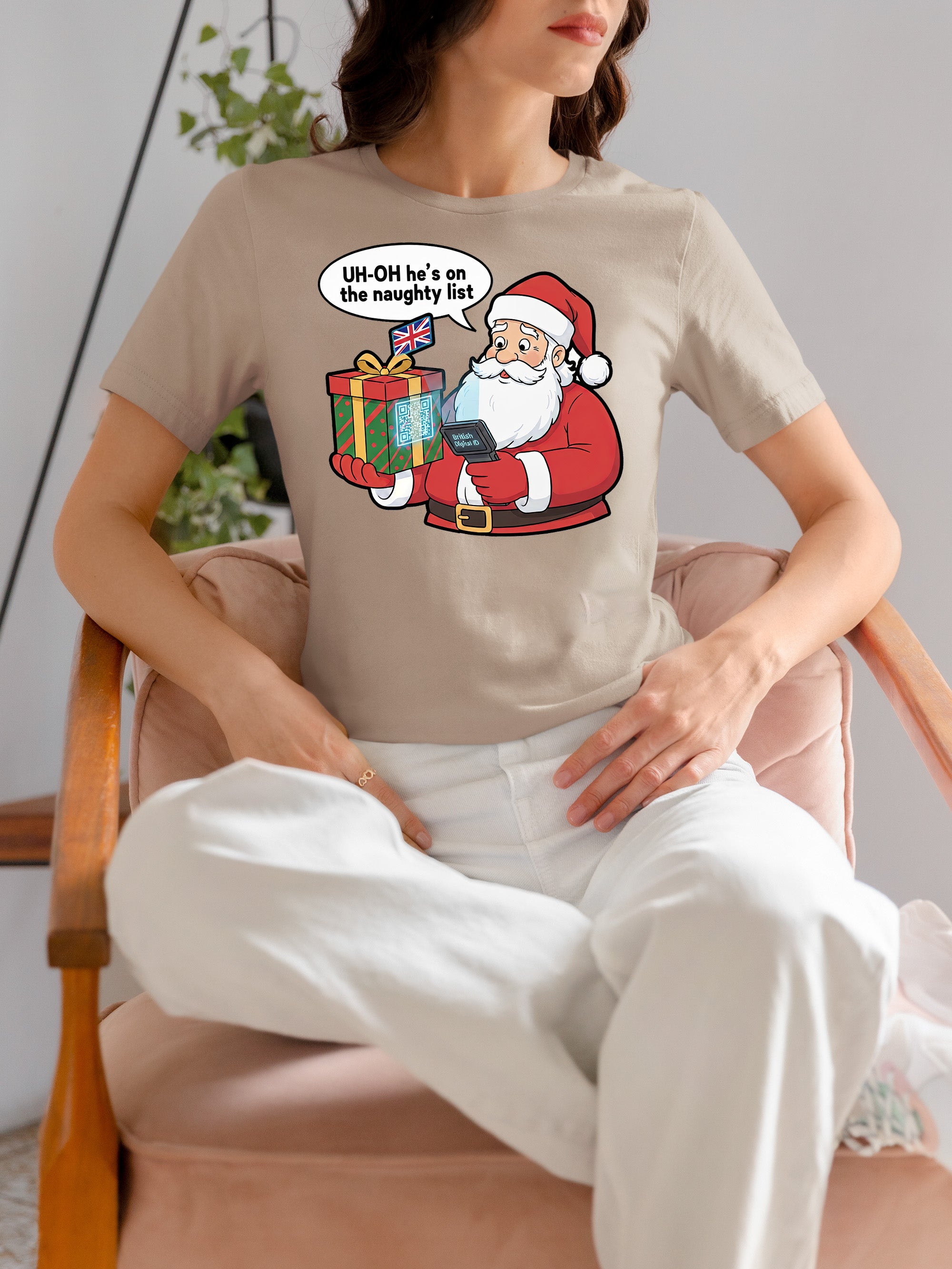 Digital ID Christmas Theme, Festive Identity Template, Holiday Branding Mockup, Editable Badge for Seasonal Greetings T-Shirt