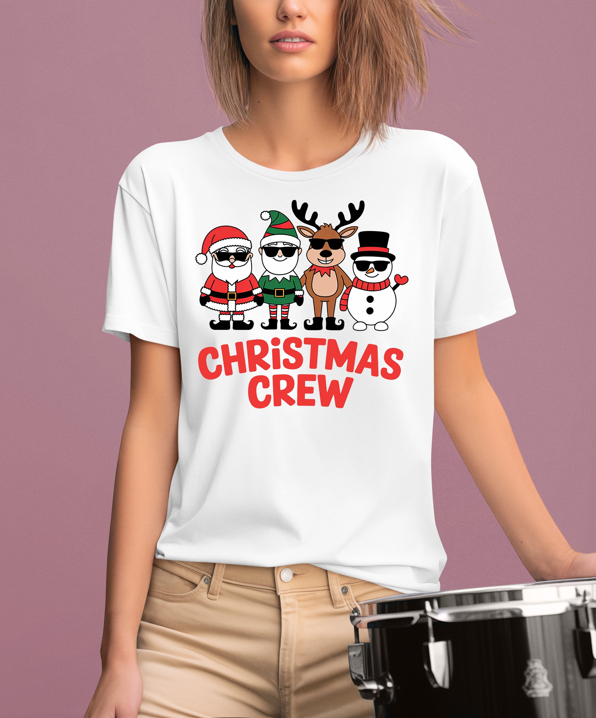 Christmas Crew: Cozy Holiday Squad Gift Idea for Friends & Family | Festive Seasonal Theme T-Shirt