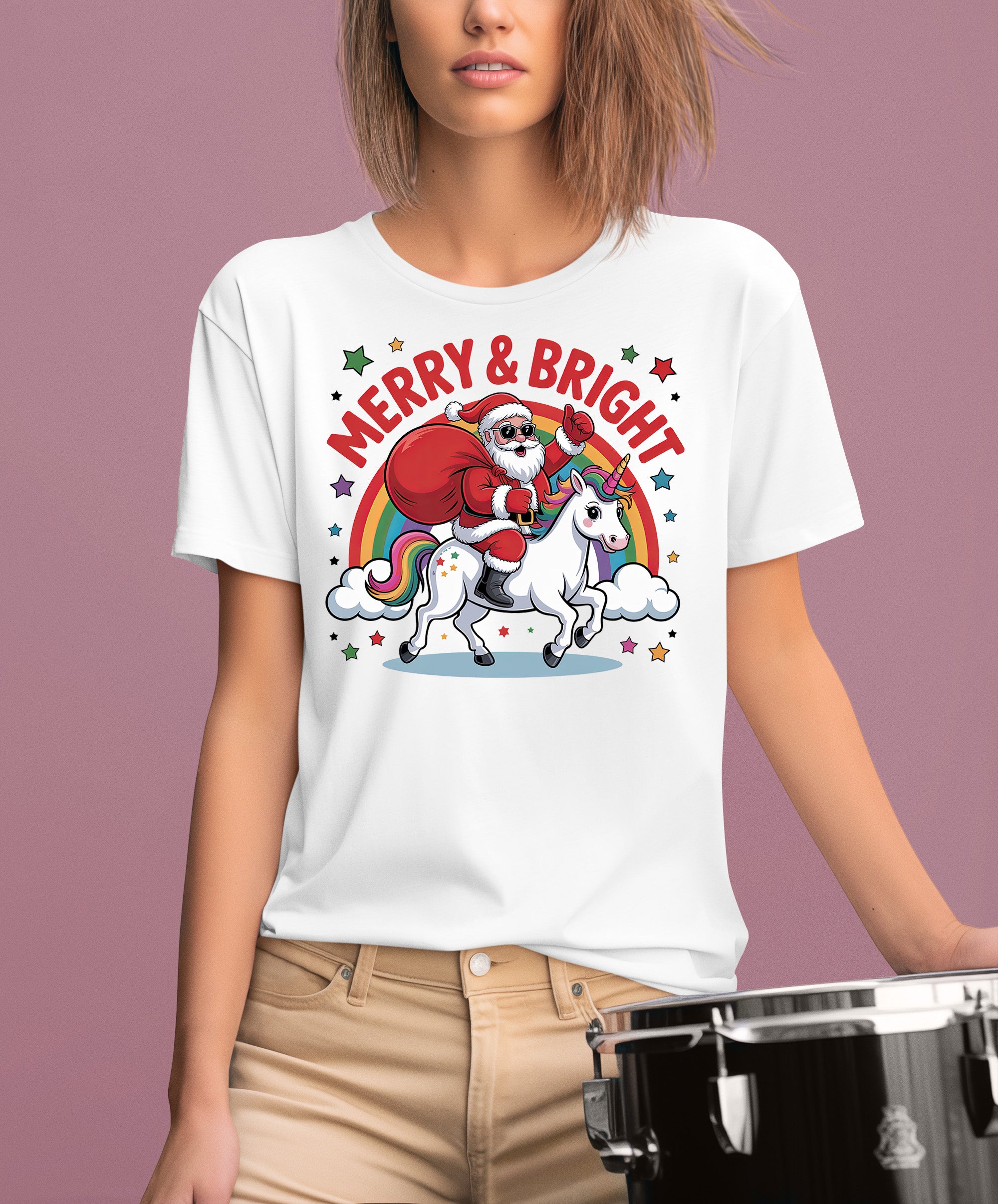 Merry & Bright Christmas Gift Tags for Gift Wrapping - Festive Holiday Labels for Packages T-Shirt