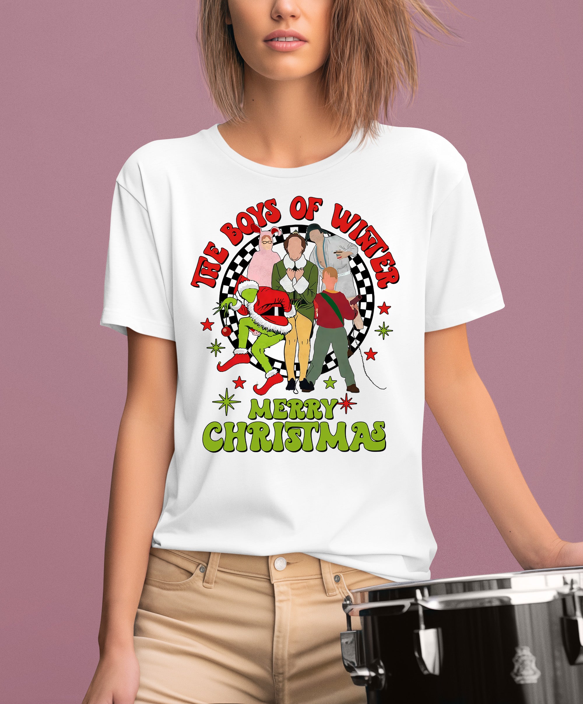 The Boys of Winter - Festive Christmas Theme for Him, Snowy Night Spirit, Holiday Gift Idea T-Shirt